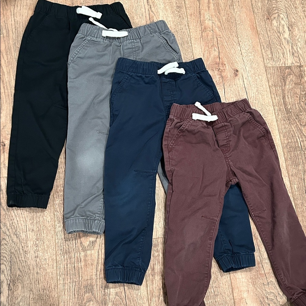 Lot of Cat & Jack Black, Gray, Navy & Maroon, 3T Joggers